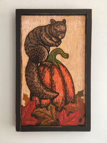 Squirrel with Pumpkin