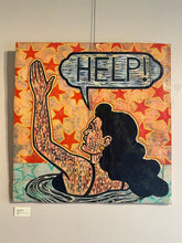 Load image into Gallery viewer, Help! Mixed Media Original Wall Art