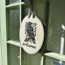 Load image into Gallery viewer, Unwelcoming Crow Welcome Door Sign