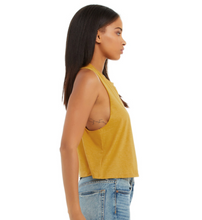 Load image into Gallery viewer, Sunflower Yellow Cropped Racerback Tank