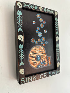 Sink or Swim: Original Skull Wall Art
