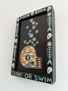 Sink or Swim: Original Skull Wall Art