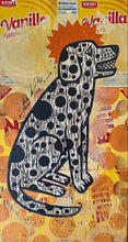 Load image into Gallery viewer, Vanilla wafer packaging with a stylized dog design on a yellow background