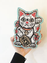 Load image into Gallery viewer, Cat Art Ready to Display Wall Art Lucky Cat Art Cutout - Gallery Wall Art