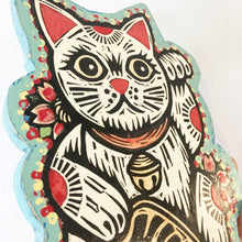 Load image into Gallery viewer, Cat Art Ready to Display Wall Art Lucky Cat Art Cutout - Gallery Wall Art