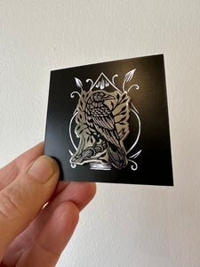 Raven Pin on Backing Card