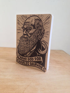 Travel Bullet Journal - Notebook - Charles Darwin Large Travel Journal -  Thank God for Charles Darwin Notebook - Science Teacher Gift