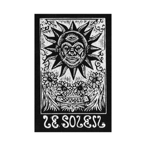 Tarot Card Sew On Patch - Sun Tarot Card - Punk Patch - Black Canvas Patch - Jacket Patch - Sew On Patch - Hippie Patch - Gifts for Teens