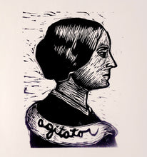 Load image into Gallery viewer, Susan B. Anthony Linocut Art Print