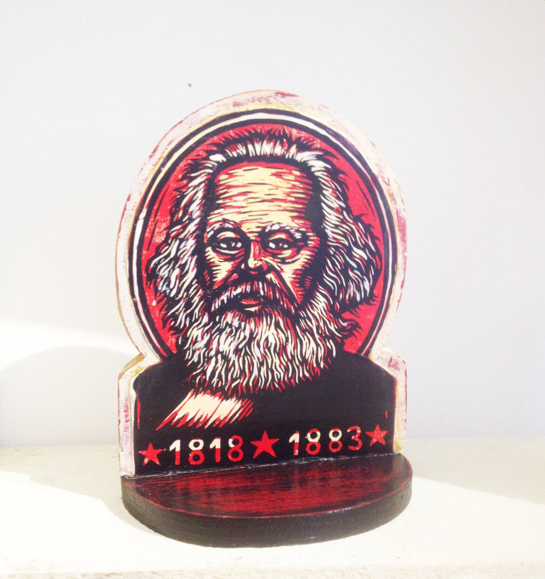 Karl Marx Bookend - Sculpture - Home Decor - Communist Art - Historical Art - Gift for Him - Living Room Decor - Library Art - Office Decor