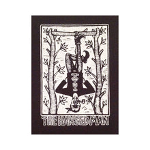 Load image into Gallery viewer, Tarot Card Sew On Punk Patch - Hanged Man Tarot - Black Canvas Patch - Punk Patch - Patches for Backpatches - Jacket Patch - Patches