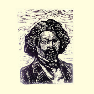Frederick Douglass Linocut Art Print