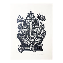 Load image into Gallery viewer, Ganesha Wall Art - Yoga Art - Indian Wall Art - Elephant Decor - Home Decor - Yoga Studio Decor