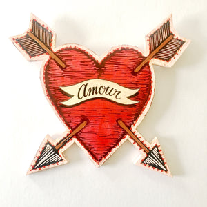 Heart with Arrows Customizable Wall Art -