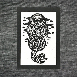 Punk Patches - Dark Mark Symbol - Harry Potter Patch - Sew On Patches - Punk Patch - Snake Patch - Skull Patch - Jacket Patches