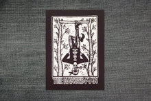 Load image into Gallery viewer, Punk Patch - Tarot Card Sew On Punk Patch - Hanged Man Tarot Screen Printed on Fabric - Punk Patch -  Black Sew On Patch - Jacket Back Patch