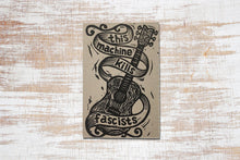Load image into Gallery viewer, This Machine Kills Fascists Guitar Postcard, Hand Printed Letterpress Postcard, Woody Guthrie Tribute