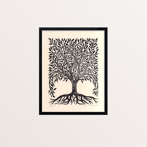 Tree Linocut Art Print