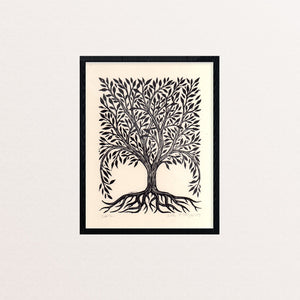 Tree Linocut Art Print