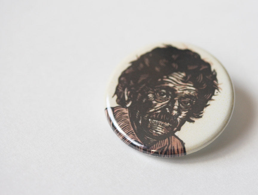 Kurt Vonnegut Button -  Literary Art Pinback Button - Reader Gift - Author Art Button - Literary Art - Writer Gift - Stocking Stuffer - Pins