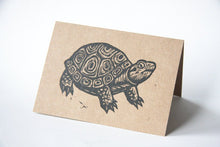 Load image into Gallery viewer, Note Cards - Turtle Note Cards - Linocut Art - Greeting Card - Blank Note Cards - Animal Note Cards - Cards - Greeting Cards - Card Sets