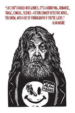 Load image into Gallery viewer, Postcard - Alan Moore Quote Postcard - Author Postcard - Card - Alan Moore Card - Author Quote - Author Quote Postcard - Writer Gift -