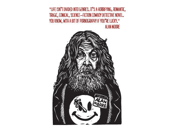 Postcard - Alan Moore Quote Postcard - Author Postcard - Card - Alan Moore Card - Author Quote - Author Quote Postcard - Writer Gift -