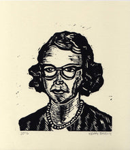 Load image into Gallery viewer, Flannery O'Connor Linocut Print