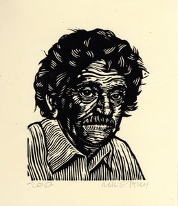 Kurt Vonnegut Linocut Art Print - Linocut Prints - Home Decor - Literary Art - Author Art - Bookstore Decor - Wall Decor - Writer Gift