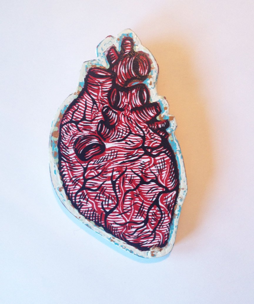 Anniversary Gift - Anatomical Heart Cutout