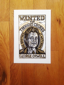 George Orwell Linocut Print