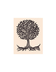 8.5" x 11" Tree Linocut Art Print