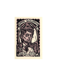 Emma Goldman Linocut Art Print