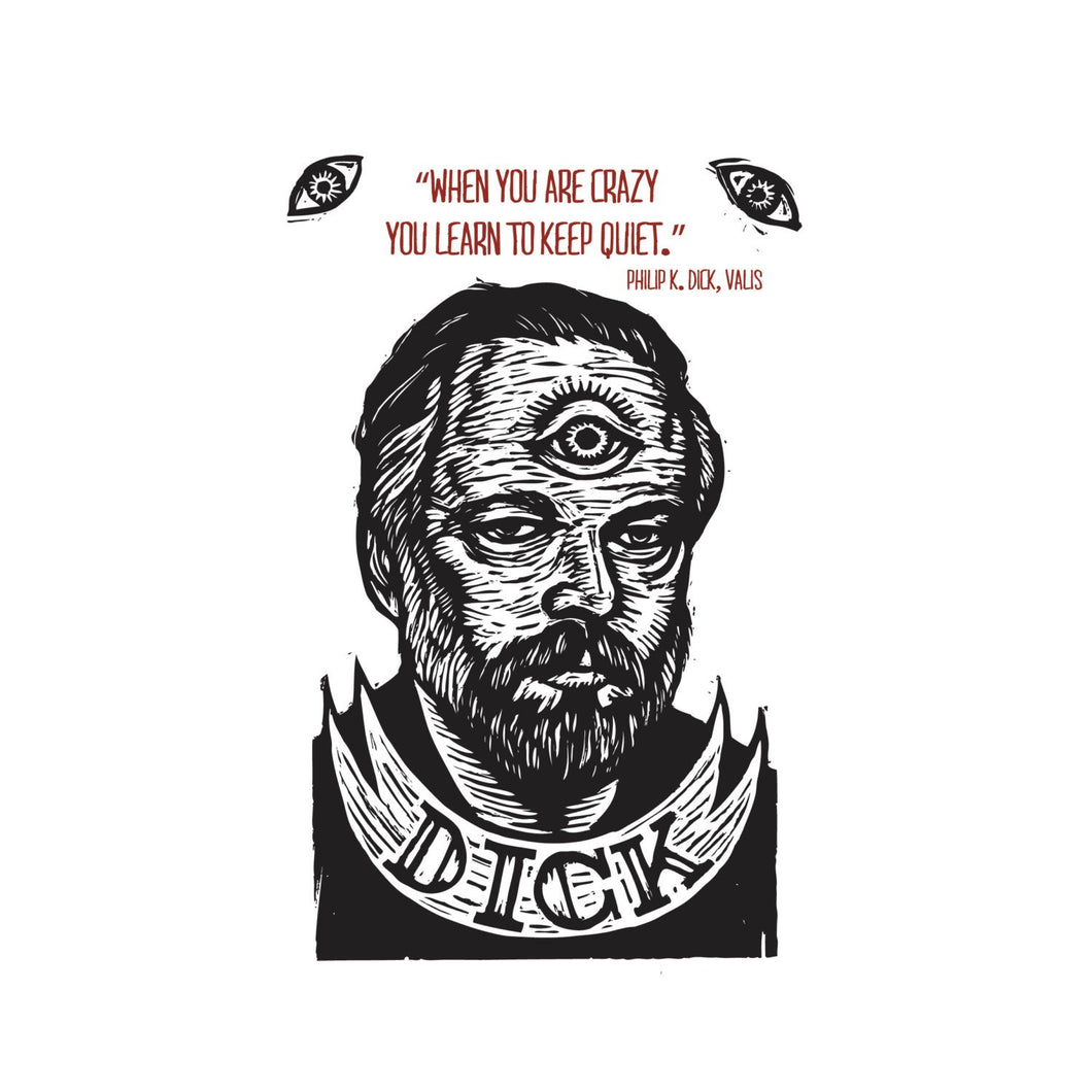 Philip K Dick Quote Postcard - Author Quote - Science Fiction - Literary Art Card - Author Postcards - Writer Gift - Cards - Bookstore Gifts