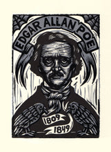 Load image into Gallery viewer, Edgar Allan Poe Linocut Art Print