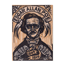Load image into Gallery viewer, Edgar Allan Poe Letterpress Postcard
