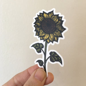 Sunflower Sticker, Small Sticker, Waterbottle Sticker, Laptop Sticker