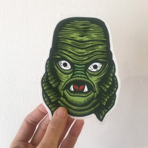 Creature from the Black Lagoon Sticker, Monster Sticker, Car Sticker, Laptop Sticker